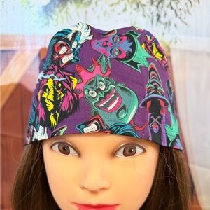 Colorful Villain Print Surgical Scrub Cap - Purple Multicolor